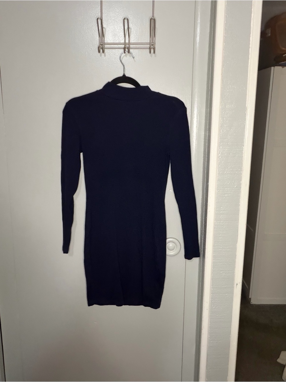 Old Navy Navy Long-Sleeve Knit Dress